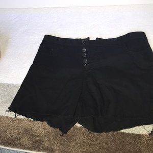 High waisted jean shorts